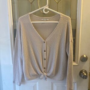 American Eagle Outfitters Cream Lightweight Cardigan
